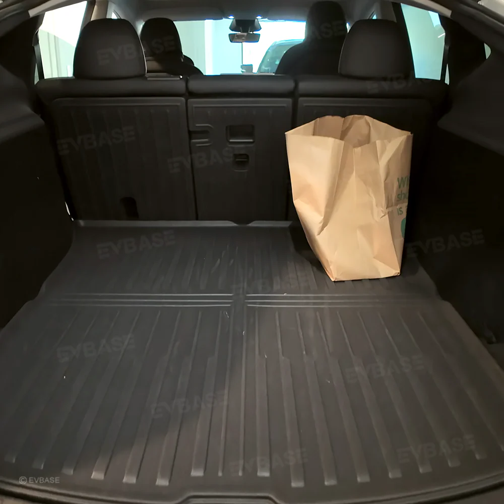 Model Y Juniper Full Coverage Floor Mats with Door Sill Protection TPE Anti-Slip Trunk Mats Cargo Liners Back Seat Covers All Weather Protection