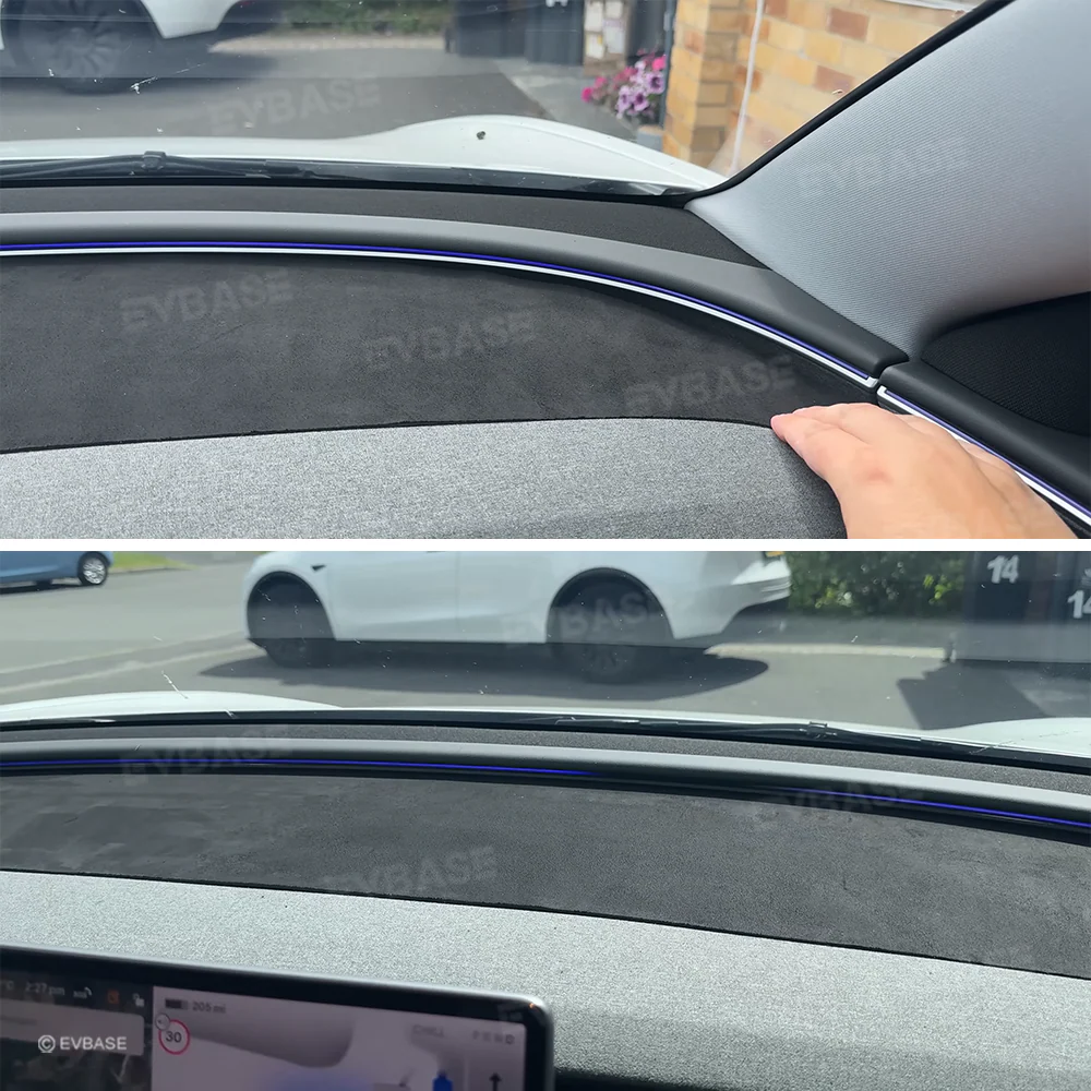 Model Y/3 Dashboard Cover Anti-Glare Sun Protection Suede Dash Mat Sunshield Dash Protector