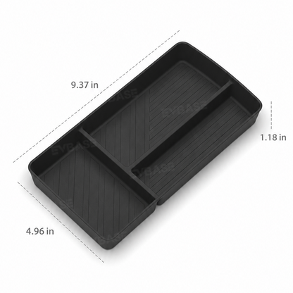 Center Console Drawer Organizer for Rivian R2 Under-Armrest TPE Storage Tray Insert