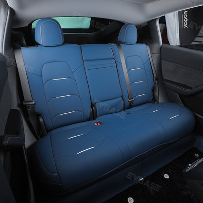 Model 3 Y Seat Covers NAPPA Leather All-Inclusive Breathable Seat Protector All Set Teal Blue For Tesla