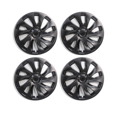 EVBASE Model 3 18inch Überturbine Wheel Cover For Tesla 3 18inch Turbine Wheel Cap Kit 4PCS Matte Black