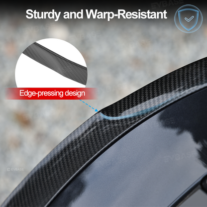 Tesla Model Y Juniper Spoiler Real Carbon Fiber Wing Rear Trunk Lid With Performance Style