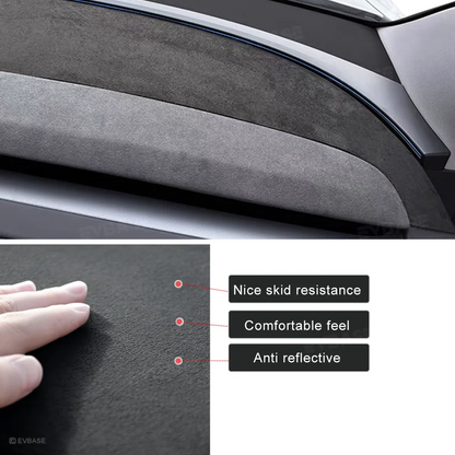 Model Y/3 Dashboard Cover Anti-Glare Sun Protection Suede Dash Mat Sunshield Dash Protector