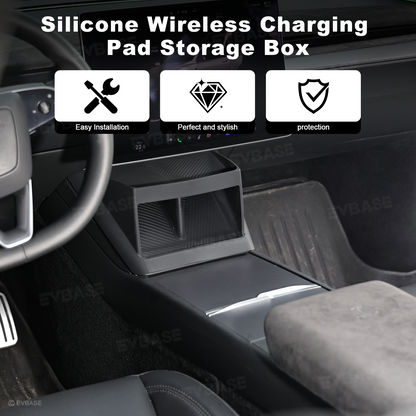Model Y Juniper/ 3 Highland/ Y L Under-Screen Storage Organizer with Center Console Wireless Charging Pad Liner