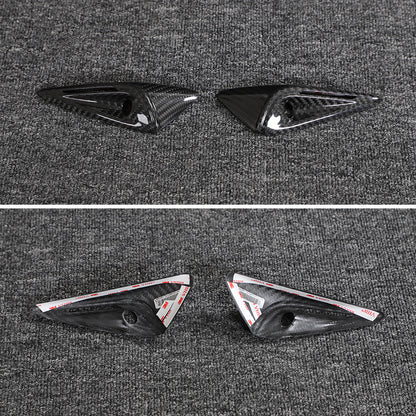 Model X Real Carbon Fiber Side Camera Covers Turn Signal Full-Cover Exterior for Tesla