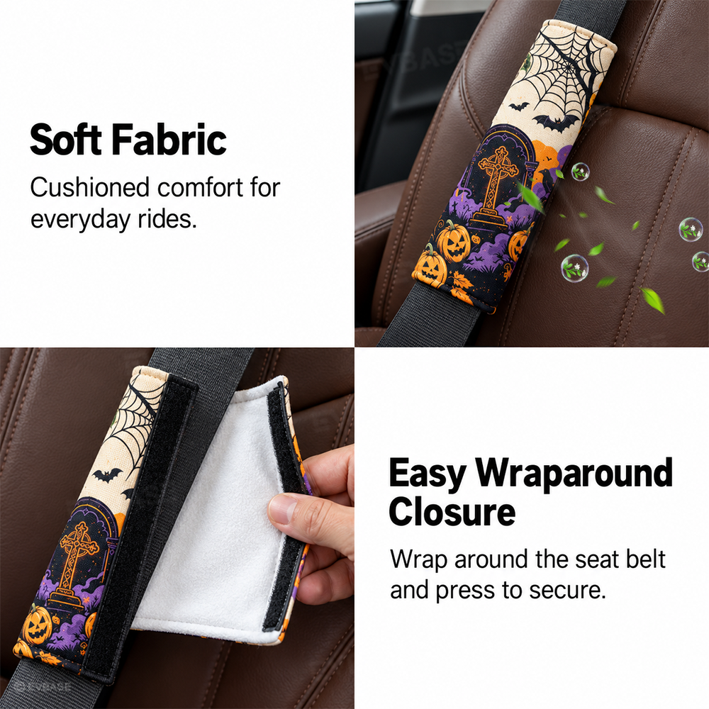 Model Y Juniper Halloween Seat Belt Covers Shoulder Pads for Tesla Model Y/3/X/S/Cybertruck