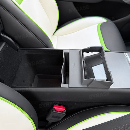 Model Y Juniper Center Console Organizer Tray Silicone Armrest Sunglasses & Card Storage Box for Tesla