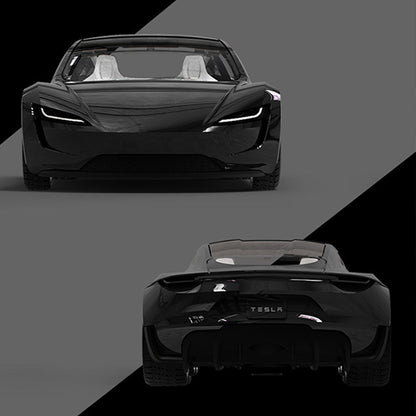 Roadster Alloy Car Model Diecast Toy Vehicles for Tesla Model with Lights Music for Kids Gift