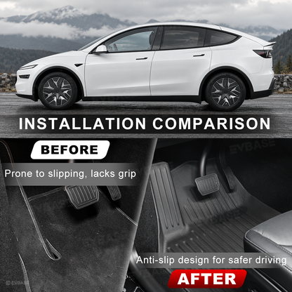 Model Y L All-Weather TPE Floor Mats & Trunk Mat Cargo Liner & Seat Back Protector & Rear Bumper Guard Set