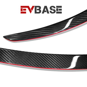 EVBASE Real Carbon Fiber Spoiler Wing Weatherproof for Tesla Model 3/Y Redline Spoiler