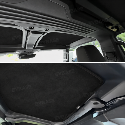 Glass Roof Sunshade for Hummer EV Silicone Electrostatic Glass Sunroof Shade Heat Insulation UV Protection Faux Suede Sun Visor