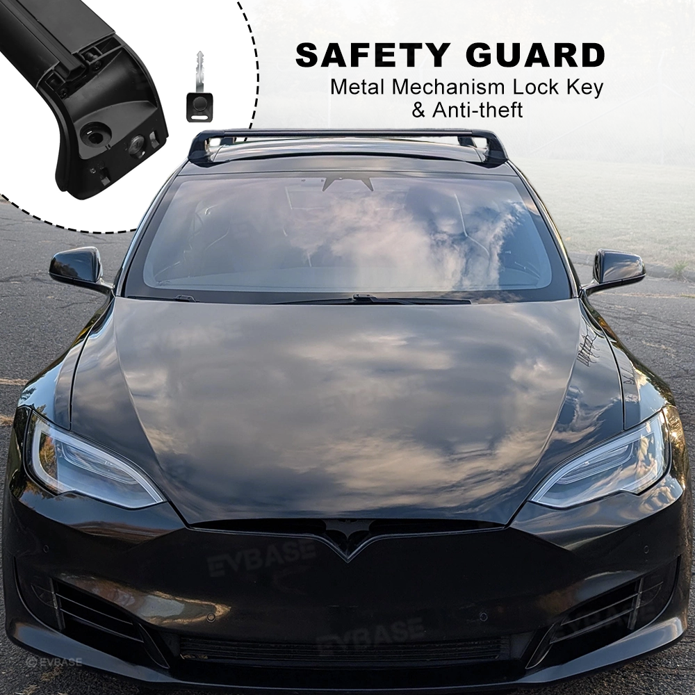Model S Roof Rack Lockable Cross Bars OEM-Style Aluminum Alloy Luggage Cargo Carrier for Tesla
