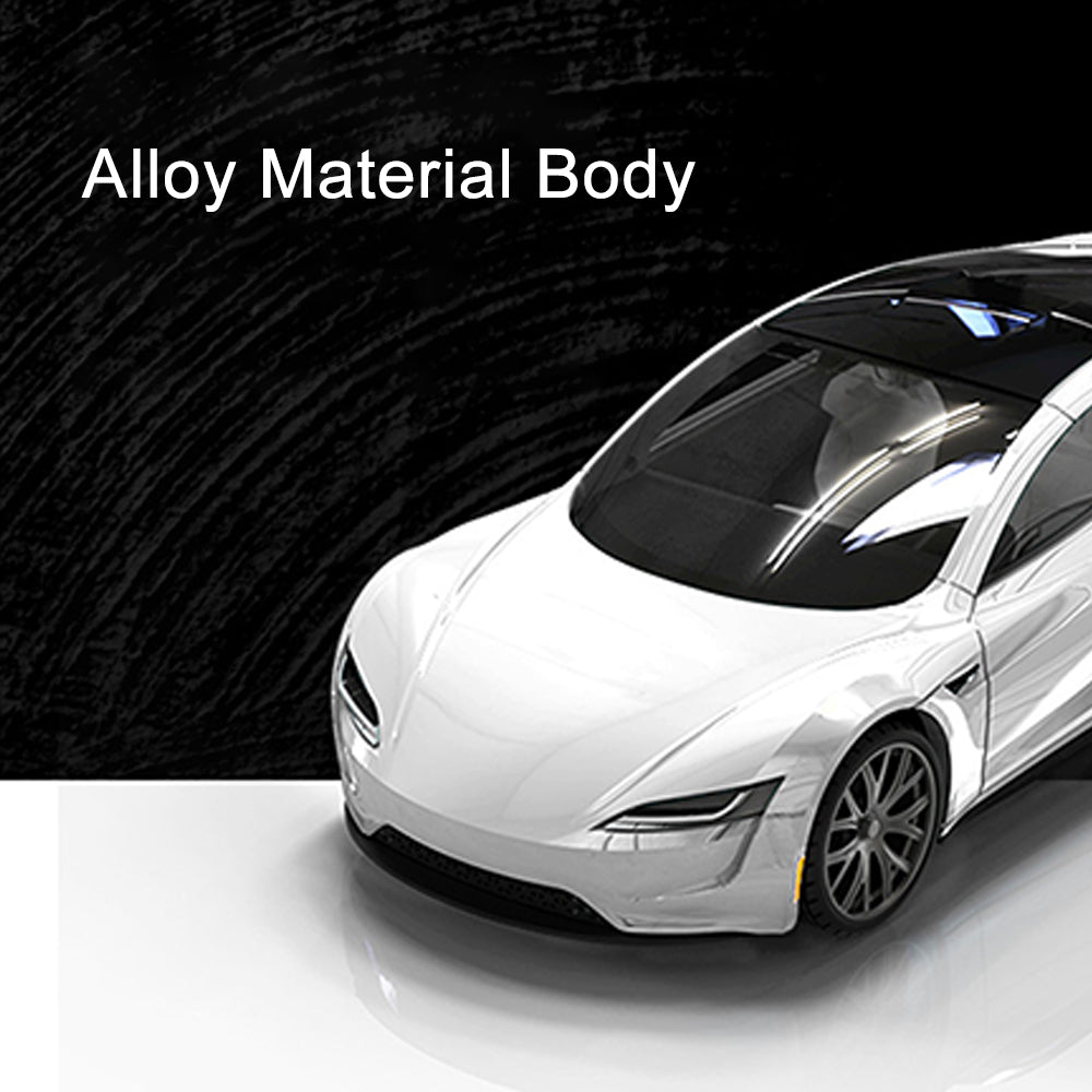 Roadster Alloy Car Model Diecast Toy Vehicles for Tesla Model with Lights Music for Kids Gift