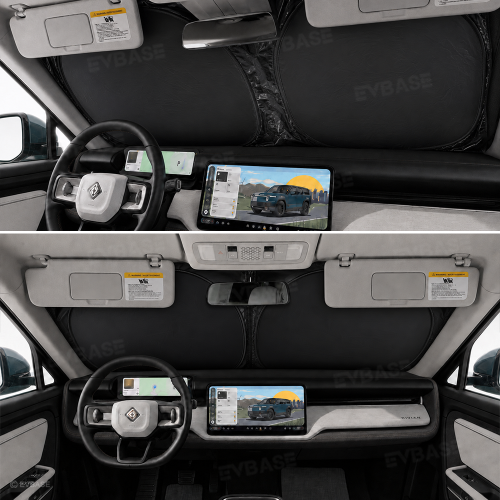 Sunshade for Rivian R2 Side Window Shade & Windshield Sun Shade & Glass Roof Sun Visor Foldable Heat Reflective Protector