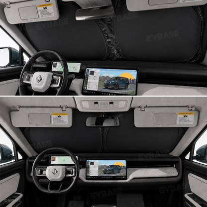 Sunshade for Rivian R2 Side Window Shade & Windshield Sun Shade & Glass Roof Sun Visor Foldable Heat Reflective Protector