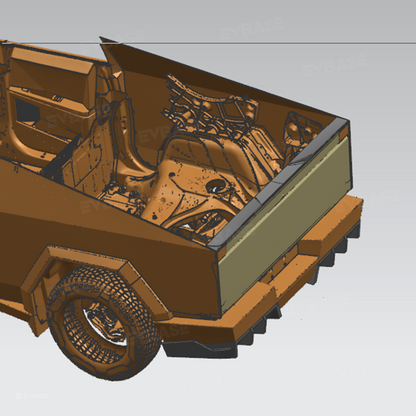 Cybertruck Rear Diffuser ABS Rear Bumper Lip Side Splitter Extension for Tesla