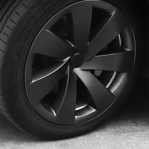 EVBASE Tesla Model Y Wheel 19-Inch Hub Cap ABS Replacement Wheel Cover Set of 4 Matte Black Tesla Accessories