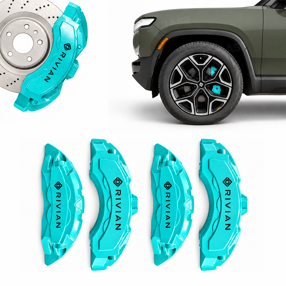 Brake Caliper Covers for Rivian R1S/R1T Front & Rear Caliper Protector Performance Look Precision Bolt-On