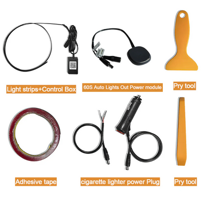 Model 3/Y Ambient Lighting Center Console Dashboard Light Strip with AI Voice Control LED Interior Lights 2.0