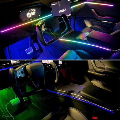 Model X RGB Ambient Lighting Interior Streamer Light Kit LED Neon Light Strip