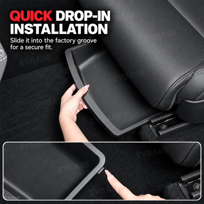 Model Y L Under Front Seat Storage Box Interior Organizer Tray Rear Backseat Trash Can