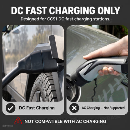 CCS1 to NACS Adapter for Tesla Model Y/3/S/X/Cybertruck Max 250 kW DC Fast Charging