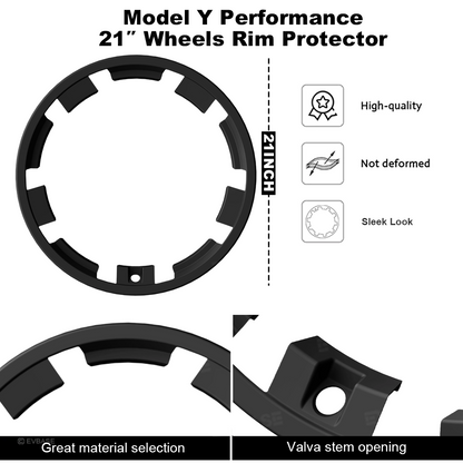 Model Y Juniper Performance Wheel Rim Protector & Wheel Center Caps Kit & Lug Nut Covers for Tesla 21" Arachnid 2.0 Wheels