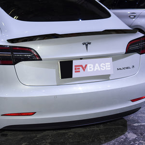 EVBASE Tesla Model 3 Y Spoiler New Real Carbon Fiber Spoiler Genuine Rear Spoiler