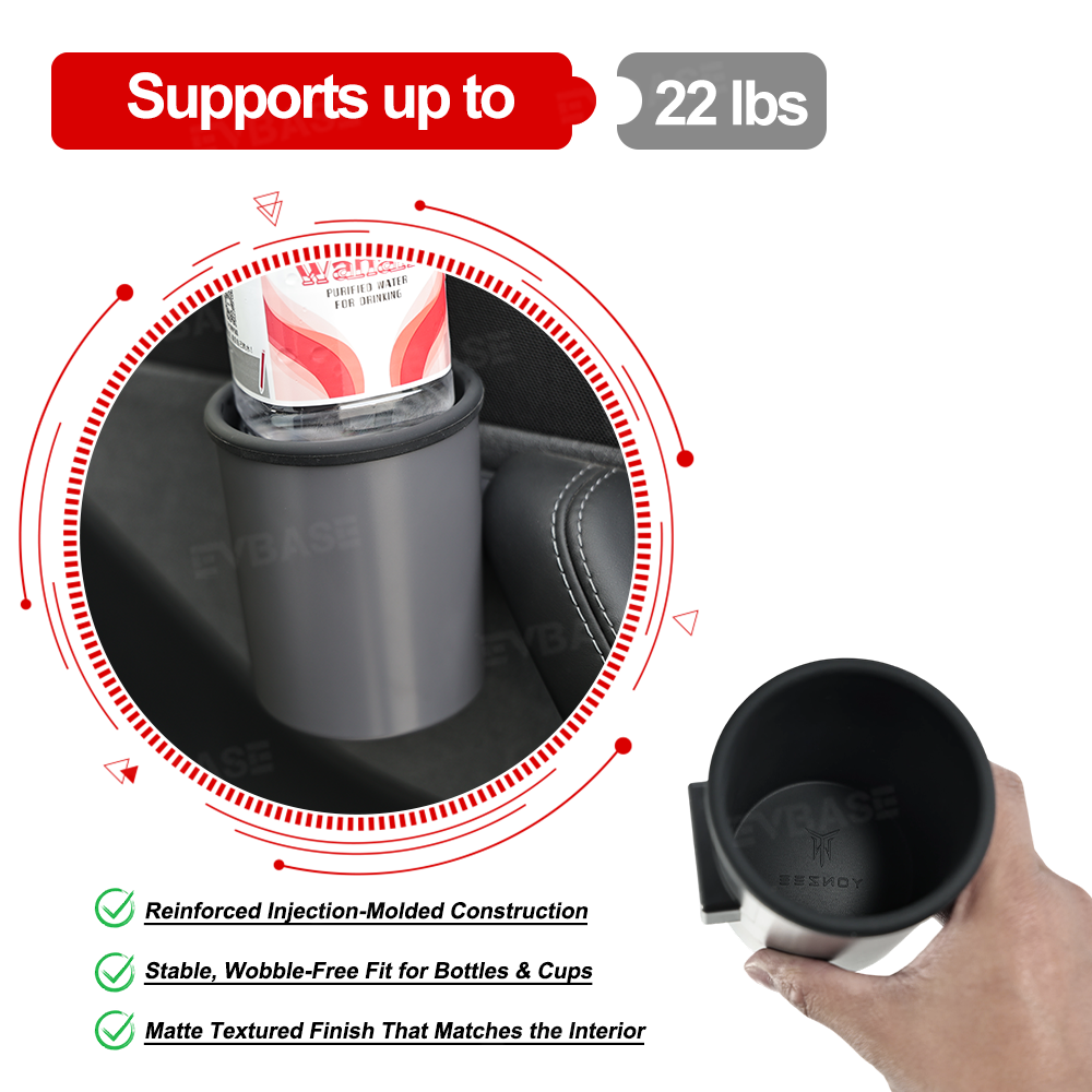 Model Y Juniper/ 3 Highland ABS Side Door Cup Holder Special Storage Drink Holder 4PCS