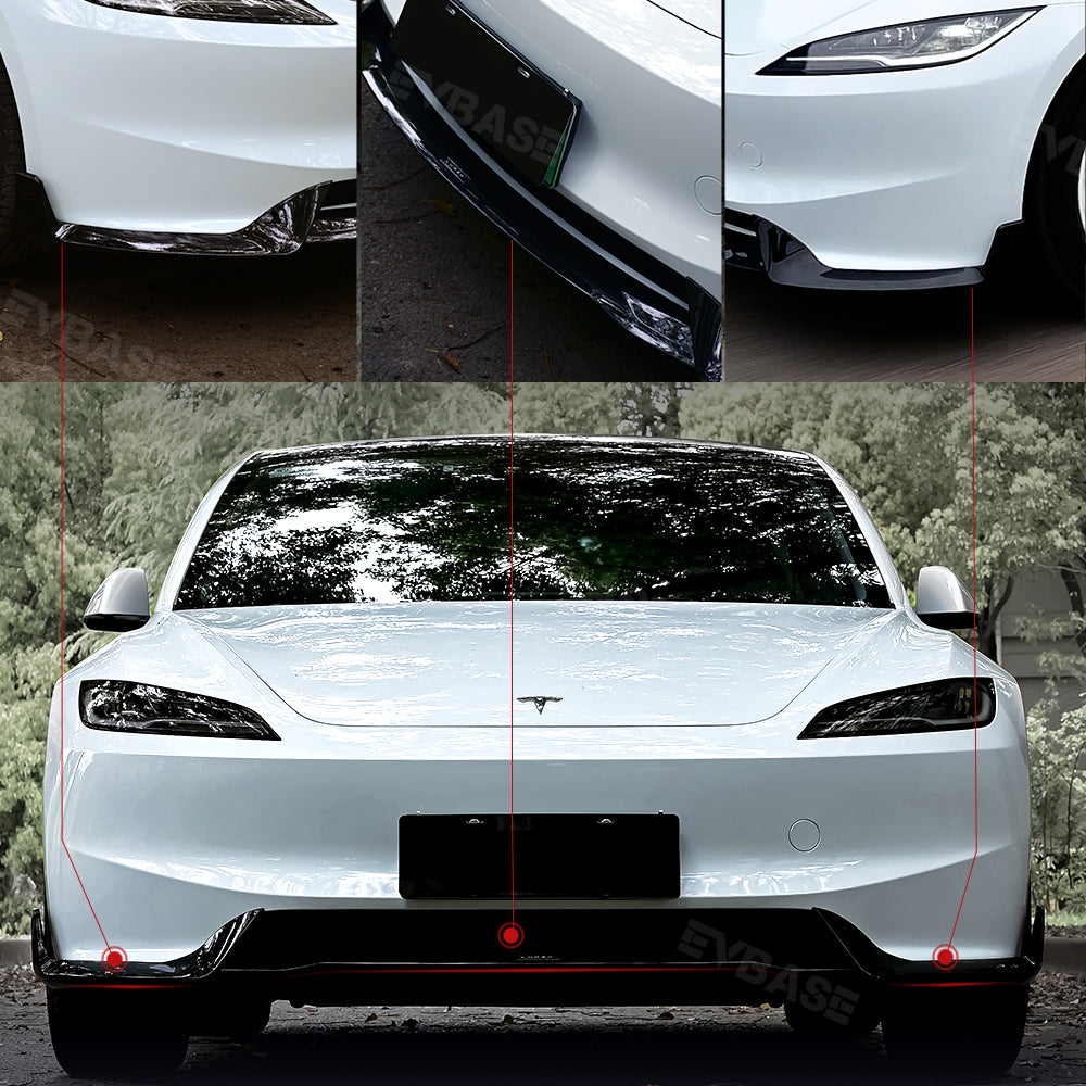 Model 3 Highland Body Kit ABS Bumper Lip Diffuser Splitter Corners Front Bumper Rear Spoiler Wing for Tesla