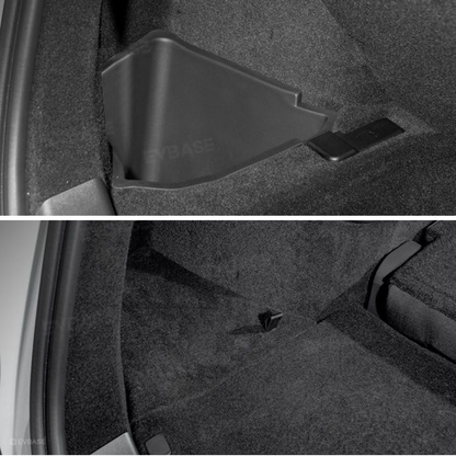 Model Y L Rear Trunk Storage Organizer Back Trunk Side Storage Bins Waterproof Interior Storage Boxes