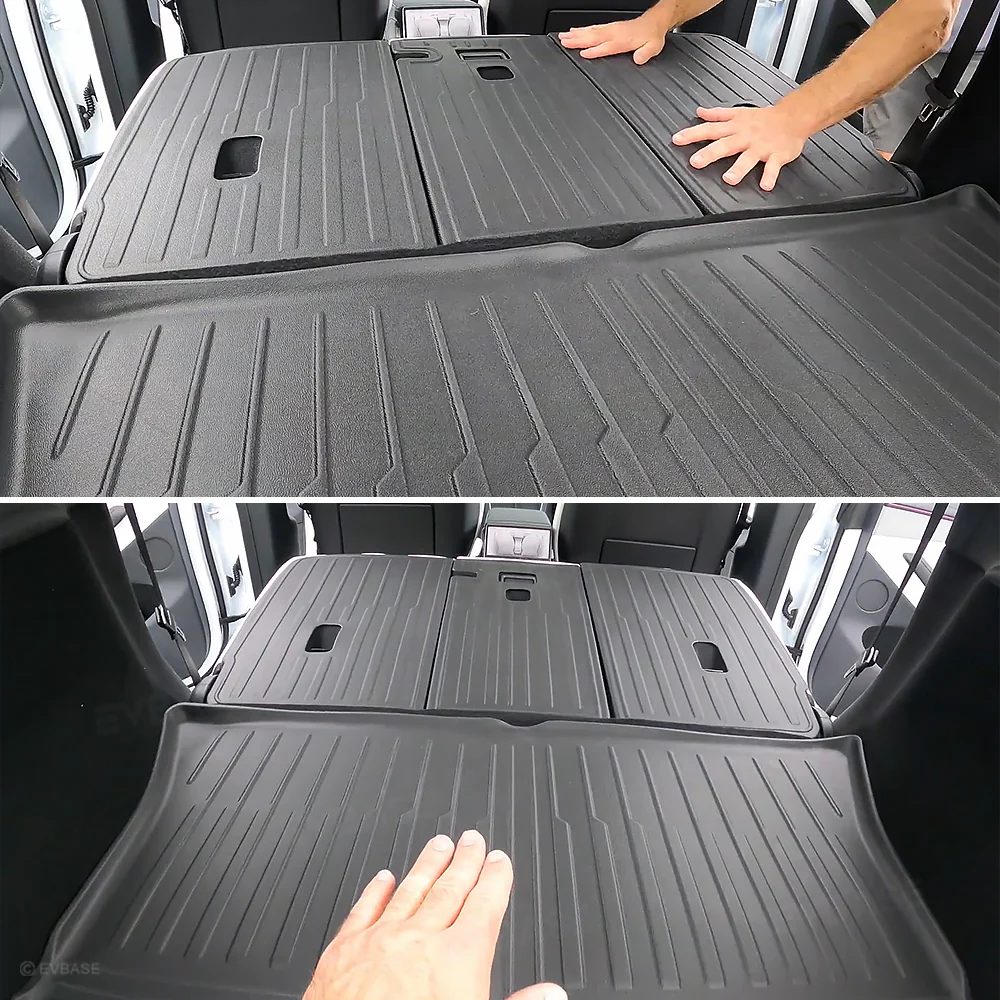 Model Y Juniper Full Coverage Floor Mats with Door Sill Protection TPE Anti-Slip Trunk Mats Cargo Liners Back Seat Covers All Weather Protection