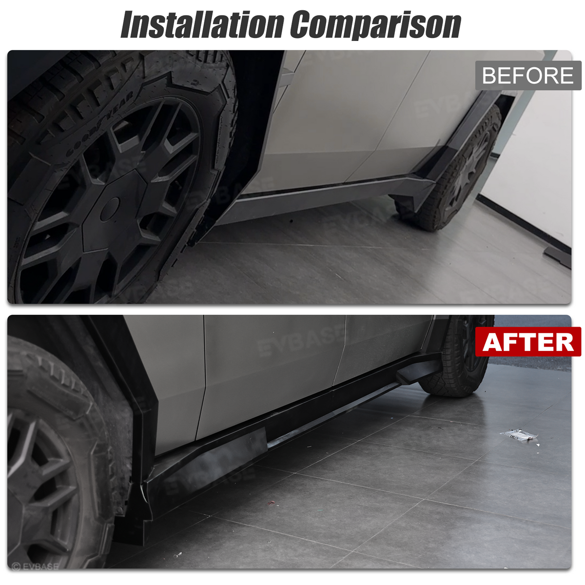 Cybertruck Side Skirts ABS Side Extension Splitter Rocker Panels Trim ...