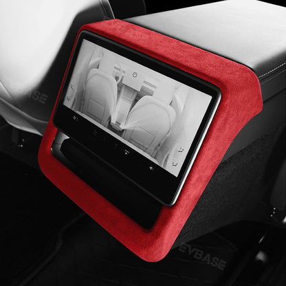 Model 3 Highland Real Alcantara Rear Screen Frame Cover Air Outlet Protector Rear Air Vent Covers Sticker for Tesla