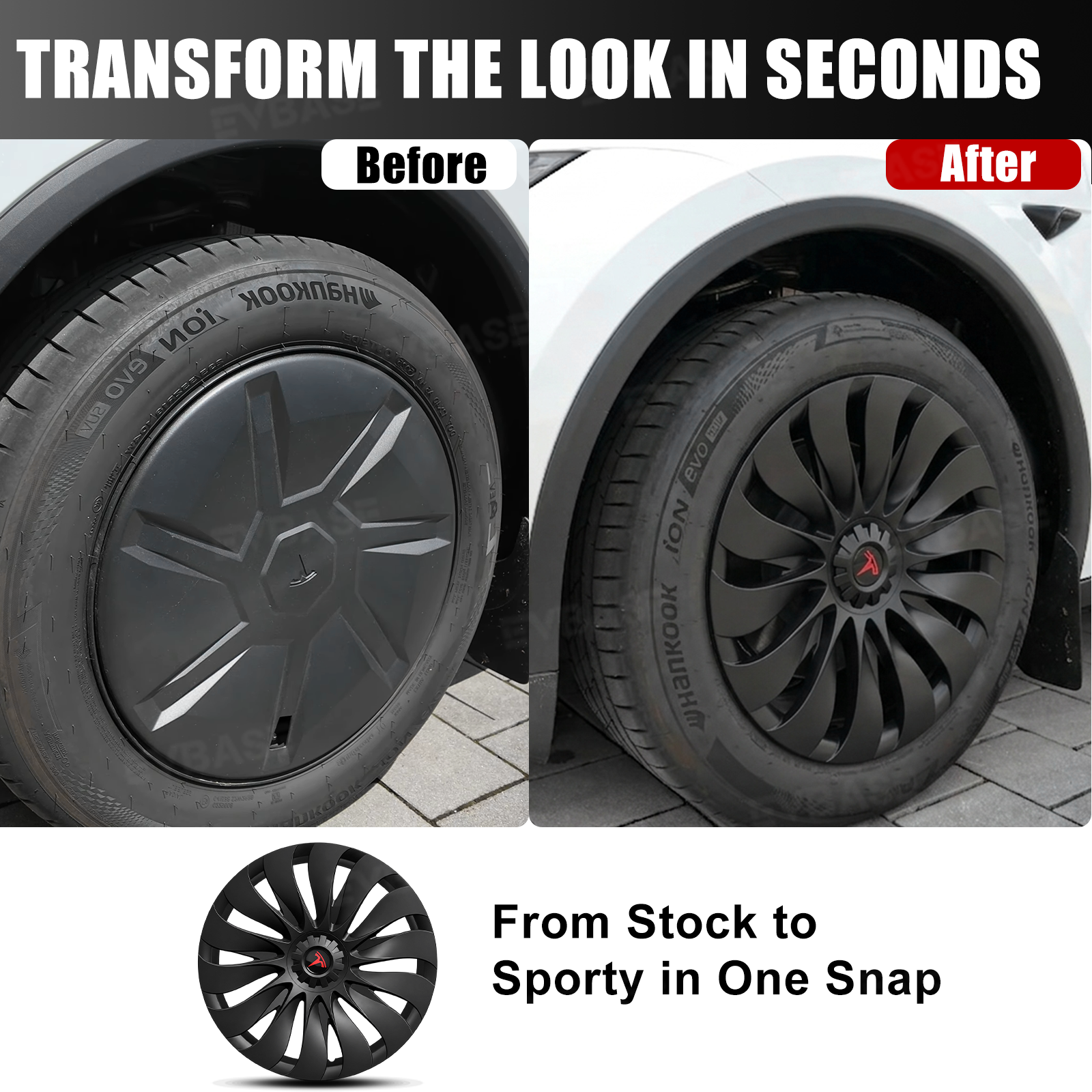 Model Y Juniper Standard Wheel Covers 18inch Aperture Wheels Überturbine Style Hubcaps