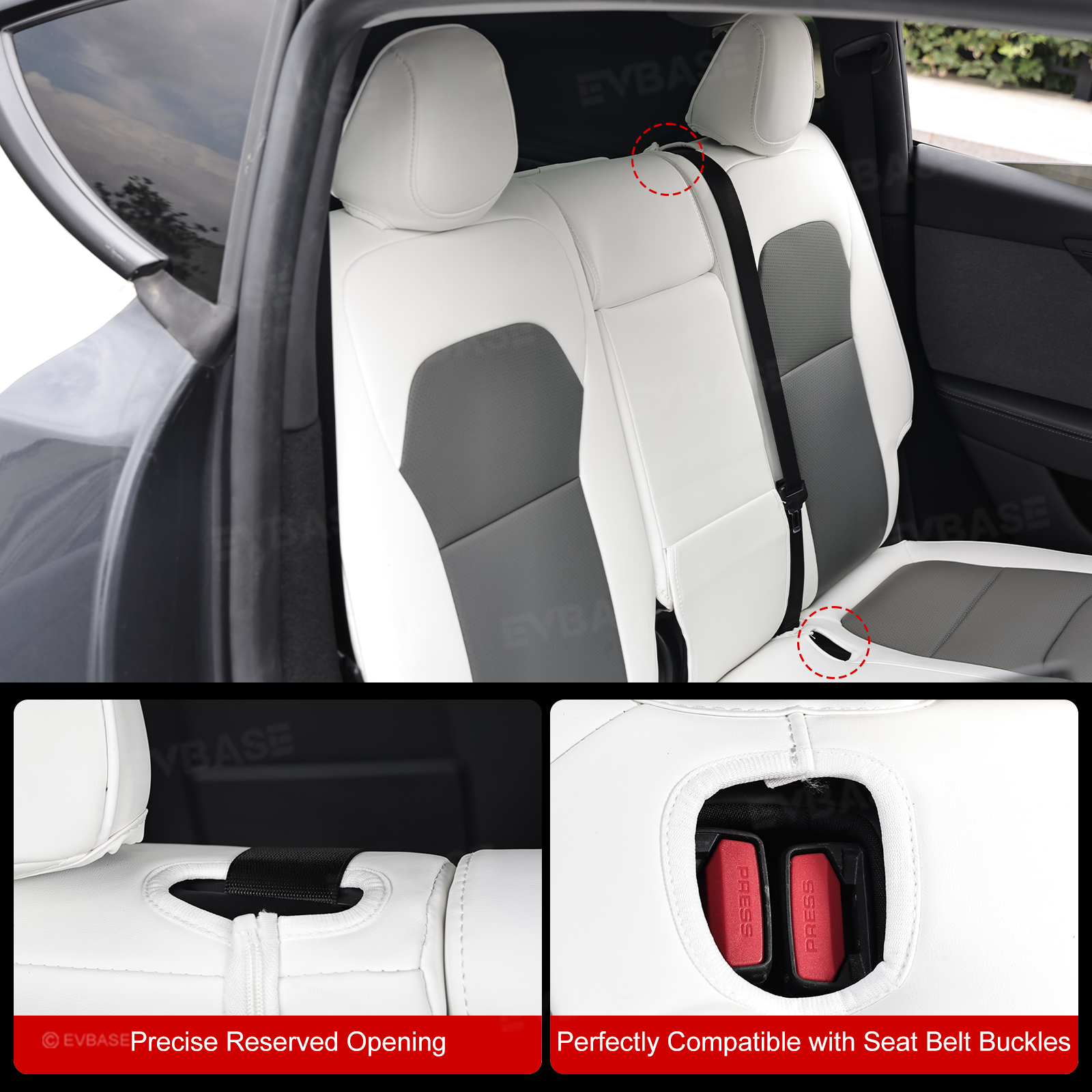 Model Y/ Y Juniper Seat Covers NAPPA Leather Seat Protector Full Set Airbag Compatible