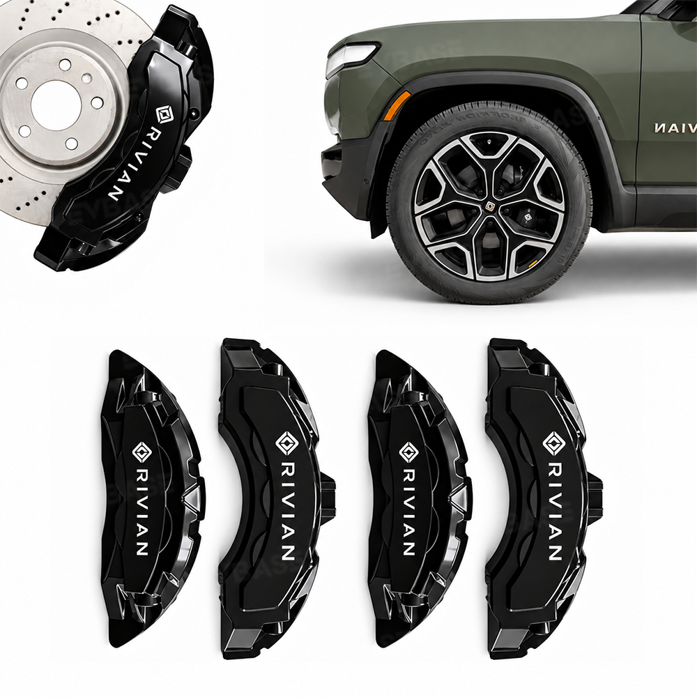 Brake Caliper Covers for Rivian R1S/R1T Front & Rear Caliper Protector Performance Look Precision Bolt-On
