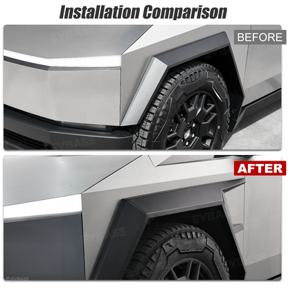 Cybertruck Armor Fender Flares Cover Off-Road Protection ABS Front & Rear Wheel Arches Eyebrow Protector Trim