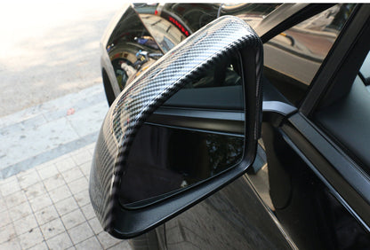 Model 3 Y Rearview Mirror Cover ABS Plastic Carbon Fiber Cover for Tesla