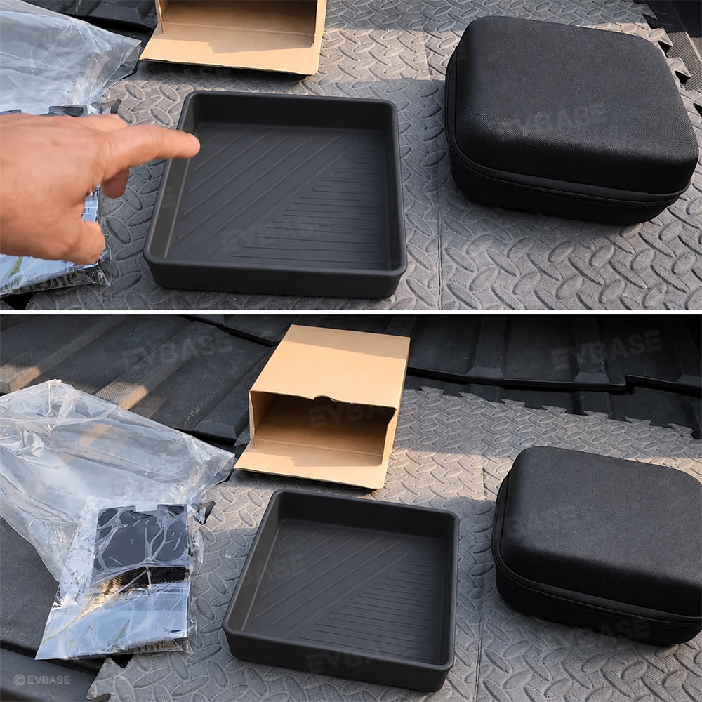 Center Console Organizer Tray for Rivian R2 Silicone Armrest Lower Storage Box