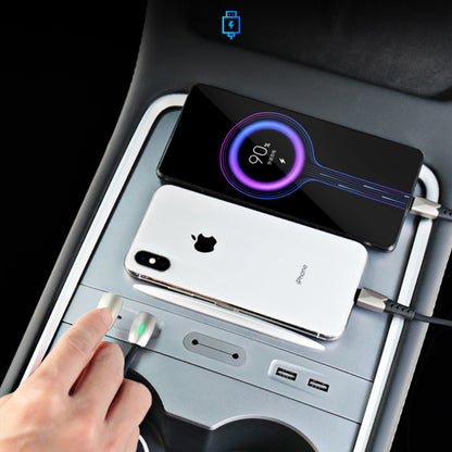 Buy YONZEE Center Console USB Hub for Tesla Model 3/Y, Car Charger 6-in Buy YONZEE Center Console USB Hub for Tesla Model 3/Y, Car Charger 6-in
