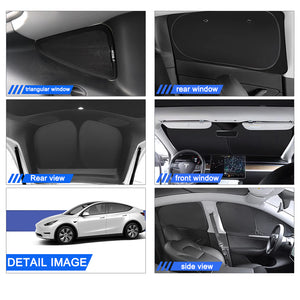 Tesla Model 3 Y Sunshade Side Windows Rear Windshield Sun Shades Privacy Protection for Tesla Camping