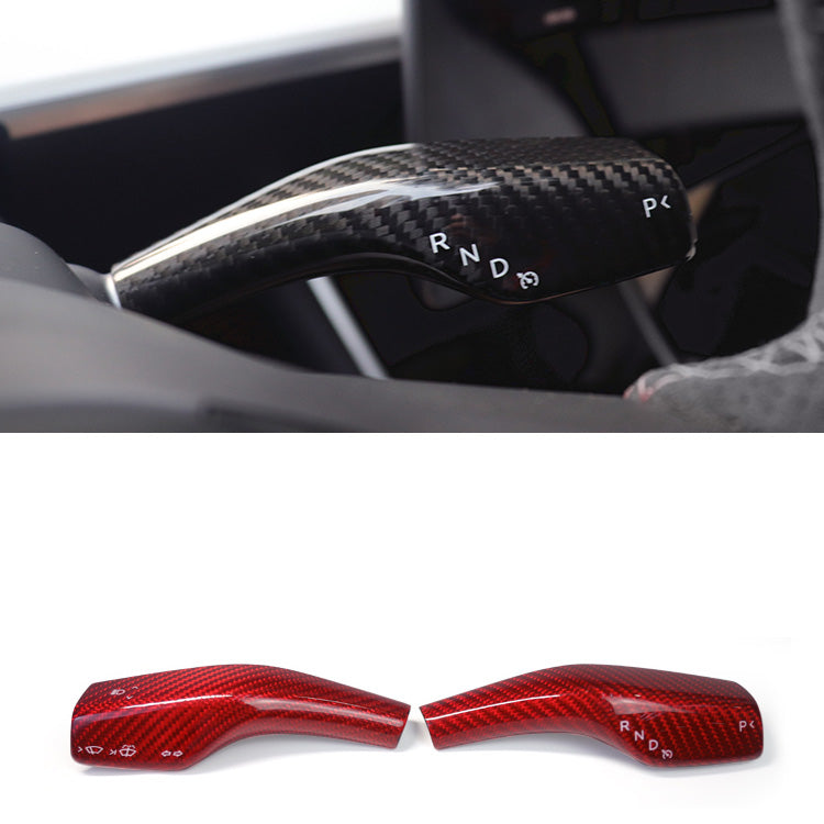 Model Y 3 Real Carbon Fiber Interior Accessories Column Gear Shift Cover for Tesla