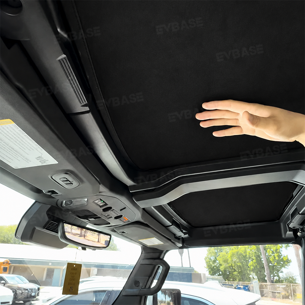Glass Roof Sunshade for Hummer EV Silicone Electrostatic Glass Sunroof Shade Heat Insulation UV Protection Faux Suede Sun Visor