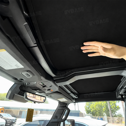 Glass Roof Sunshade for Hummer EV Silicone Electrostatic Glass Sunroof Shade Heat Insulation UV Protection Faux Suede Sun Visor