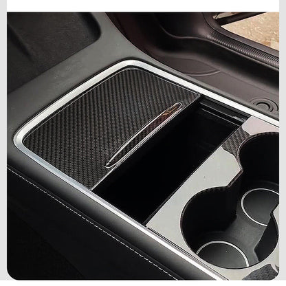 Model Y 3 Carbon Fiber Interior Accessories Center Console Trim Panel Cover for Tesla