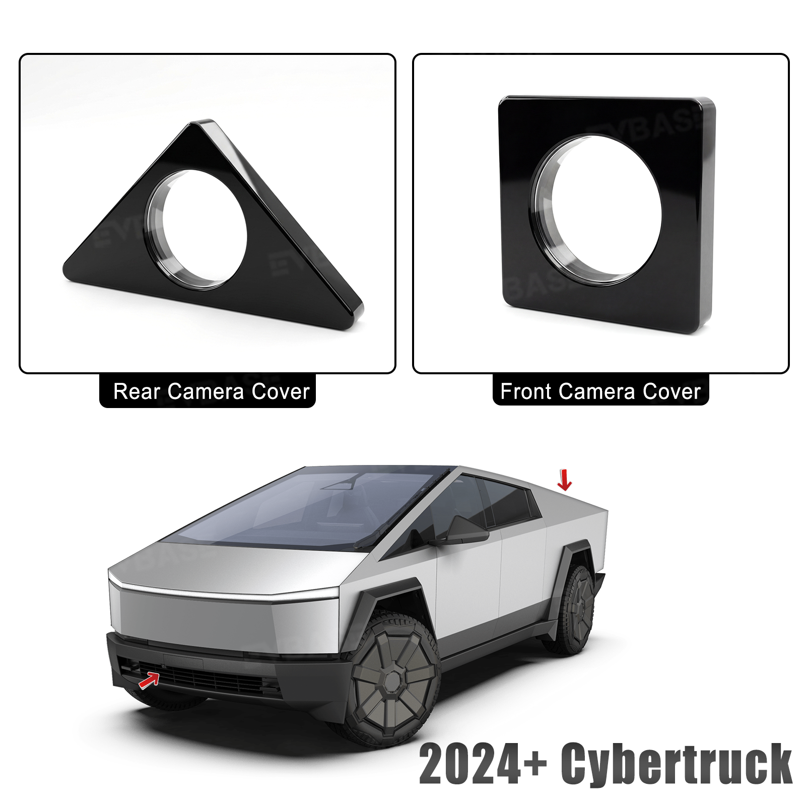 Cybertruck Front & Rear Camera Lens Cover Superhydrophobic Protective Guard Clear View Protection