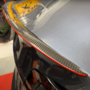 EVBASE Tesla Red Real Carbon Fiber Spoiler Wing for Model 3/Y