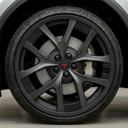Model Y Juniper Performance Wheel Rim Protector & Wheel Center Caps Kit & Lug Nut Covers for Tesla 21" Arachnid 2.0 Wheels