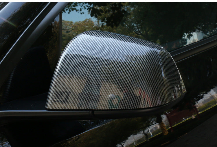 Model 3 Y Rearview Mirror Cover ABS Plastic Carbon Fiber Cover for Tesla